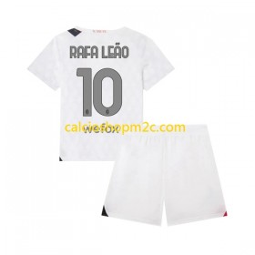 AC Milan Rafael Leao 10 Bambino Maglia Trasferta 2023/2024 Manica Corta (+ Pantaloncini)